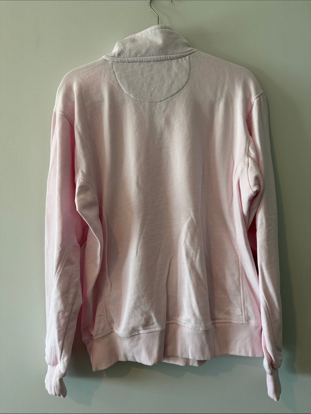 Cape Cod Light Pink Quarter-Zip Pullover with Contrast Trim - Picture 7 of 7
